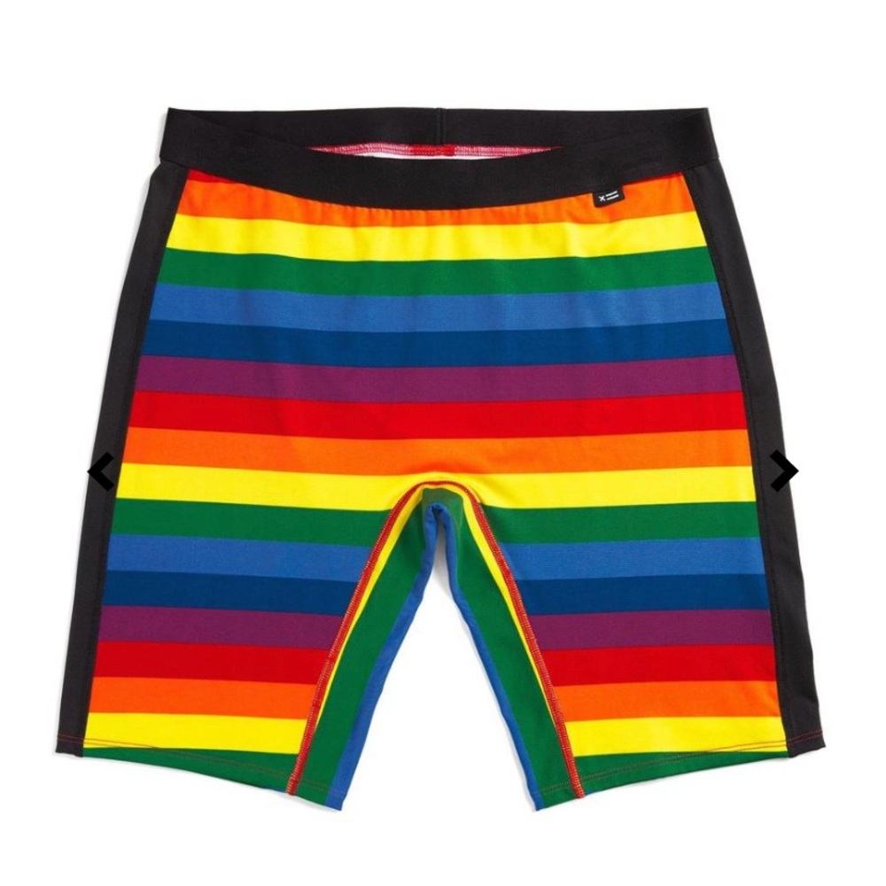 TomboyX Rainbow Stripe Swim Shorts
